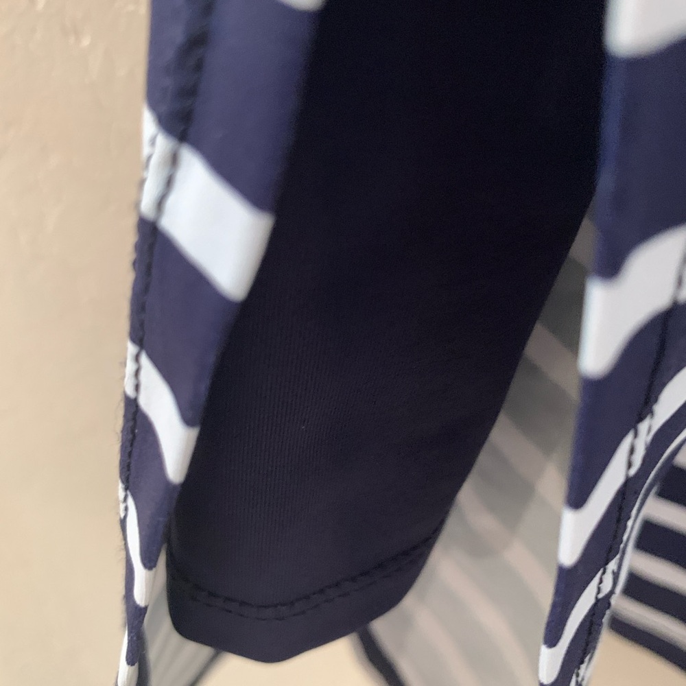 Tommy Bahama Navy White Striped Sleeveless Coastline Romper SPF 50 no tag med - Picture 5 of 7